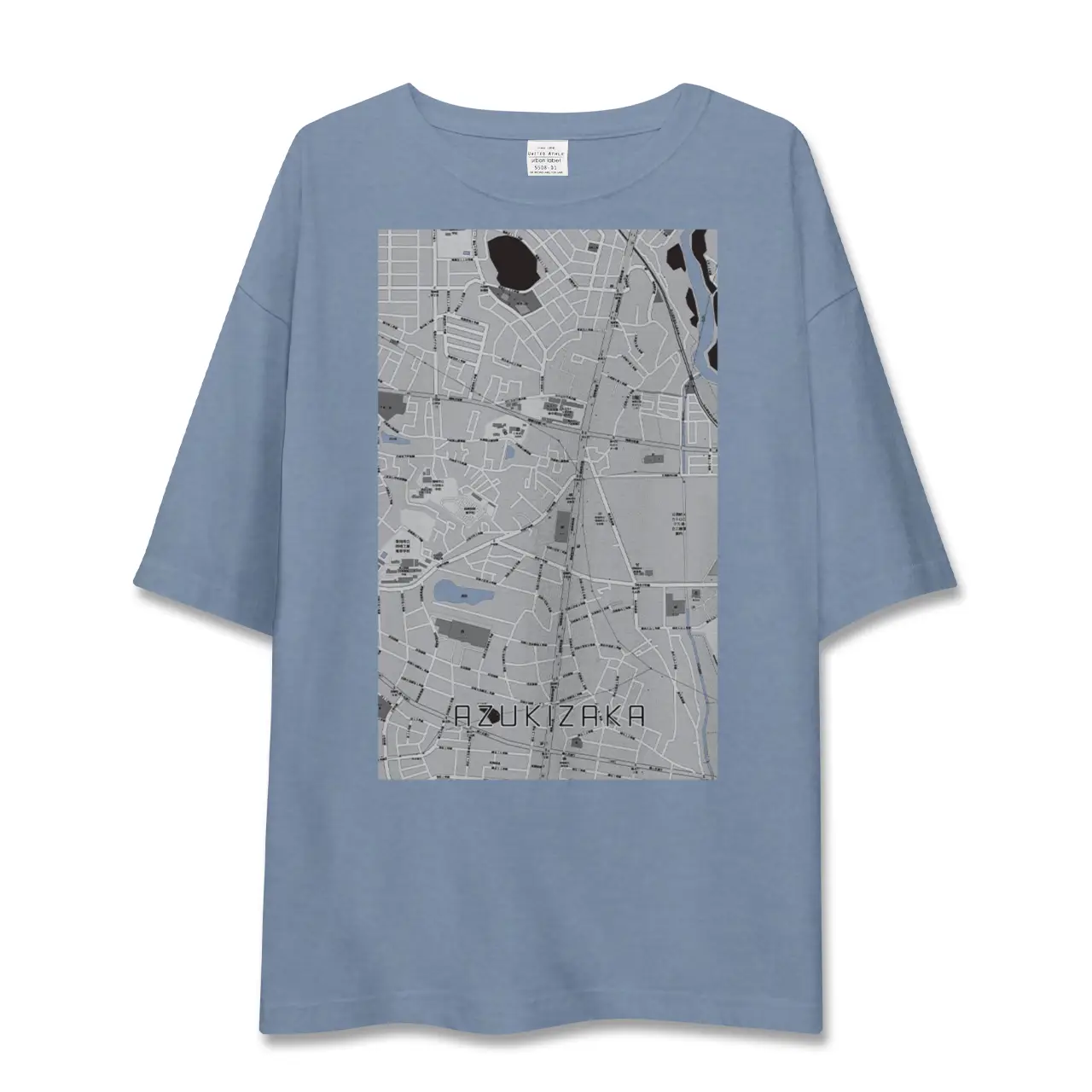 【小豆坂（愛知県）】地図柄ビッグシルエットTシャツ