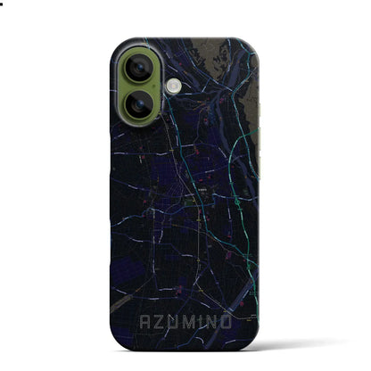 【安曇野（長野県）】地図柄iPhoneケース（バックカバータイプ）