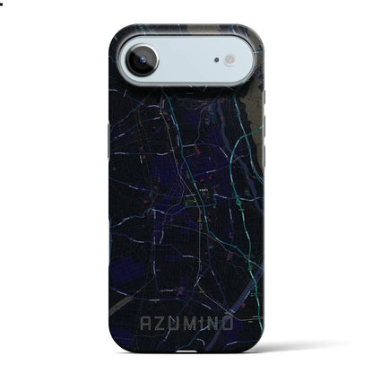 【安曇野（長野県）】地図柄iPhoneケース（バックカバータイプ）