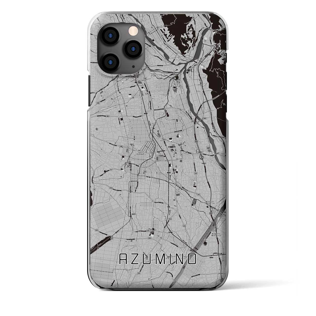 【安曇野（長野県）】地図柄iPhoneケース（クリアタイプ）