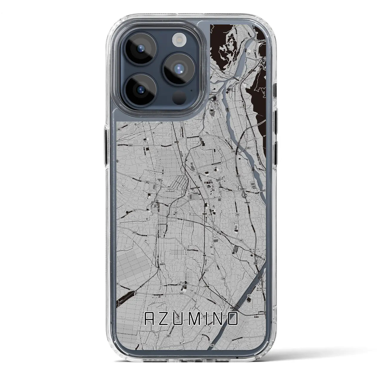 【安曇野（長野県）】地図柄iPhoneケース（MagSafeタイプ）