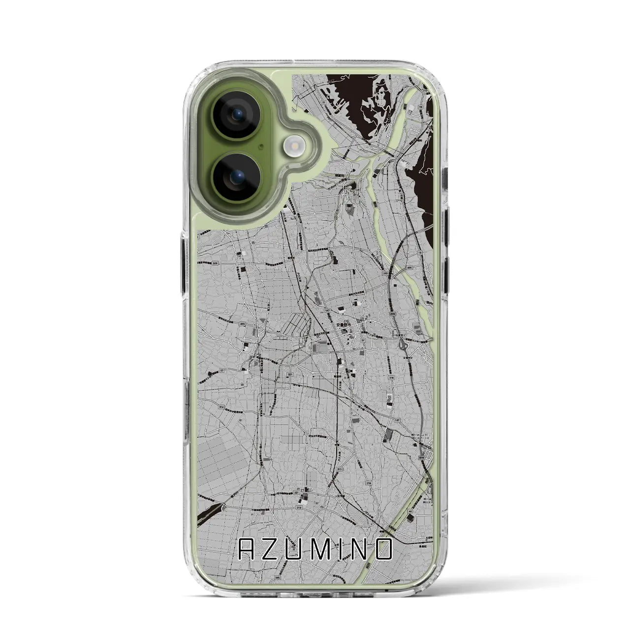 【安曇野（長野県）】地図柄iPhoneケース（MagSafeタイプ）