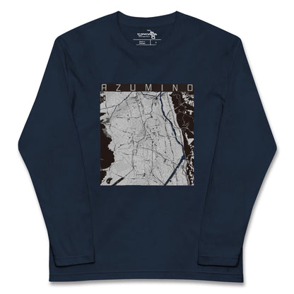 【安曇野（長野県）】地図柄ロングスリーブTシャツ
