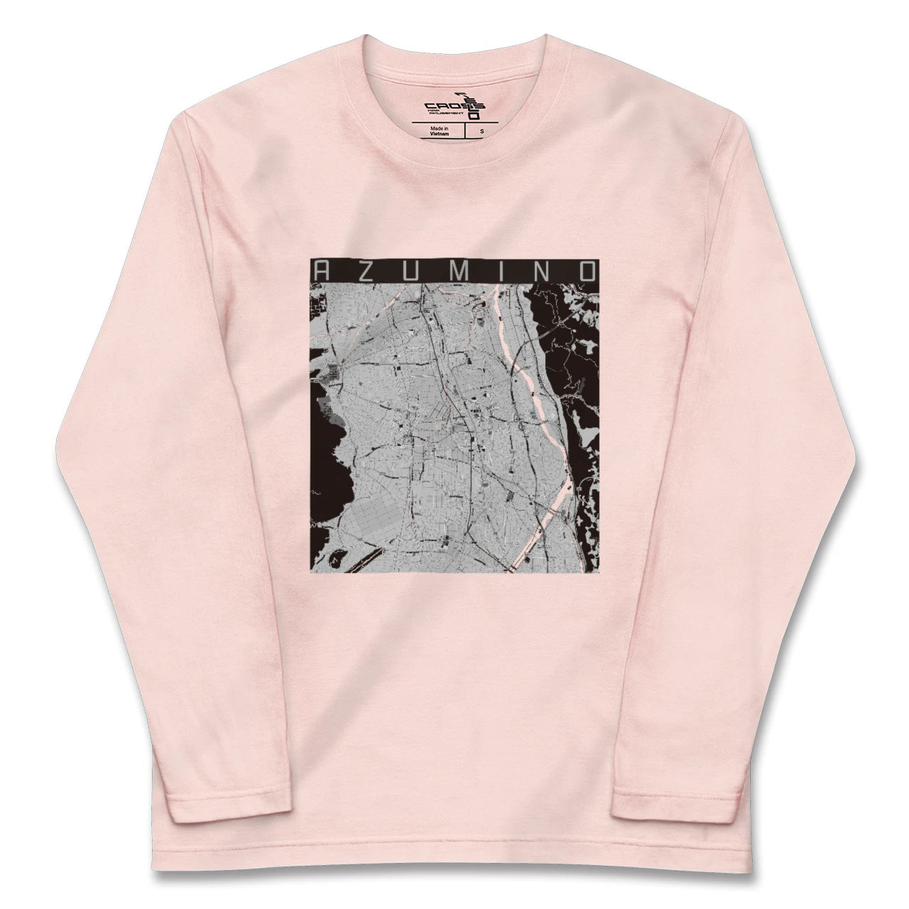 【安曇野（長野県）】地図柄ロングスリーブTシャツ