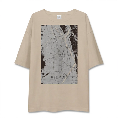【安曇野（長野県）】地図柄ビッグシルエットTシャツ