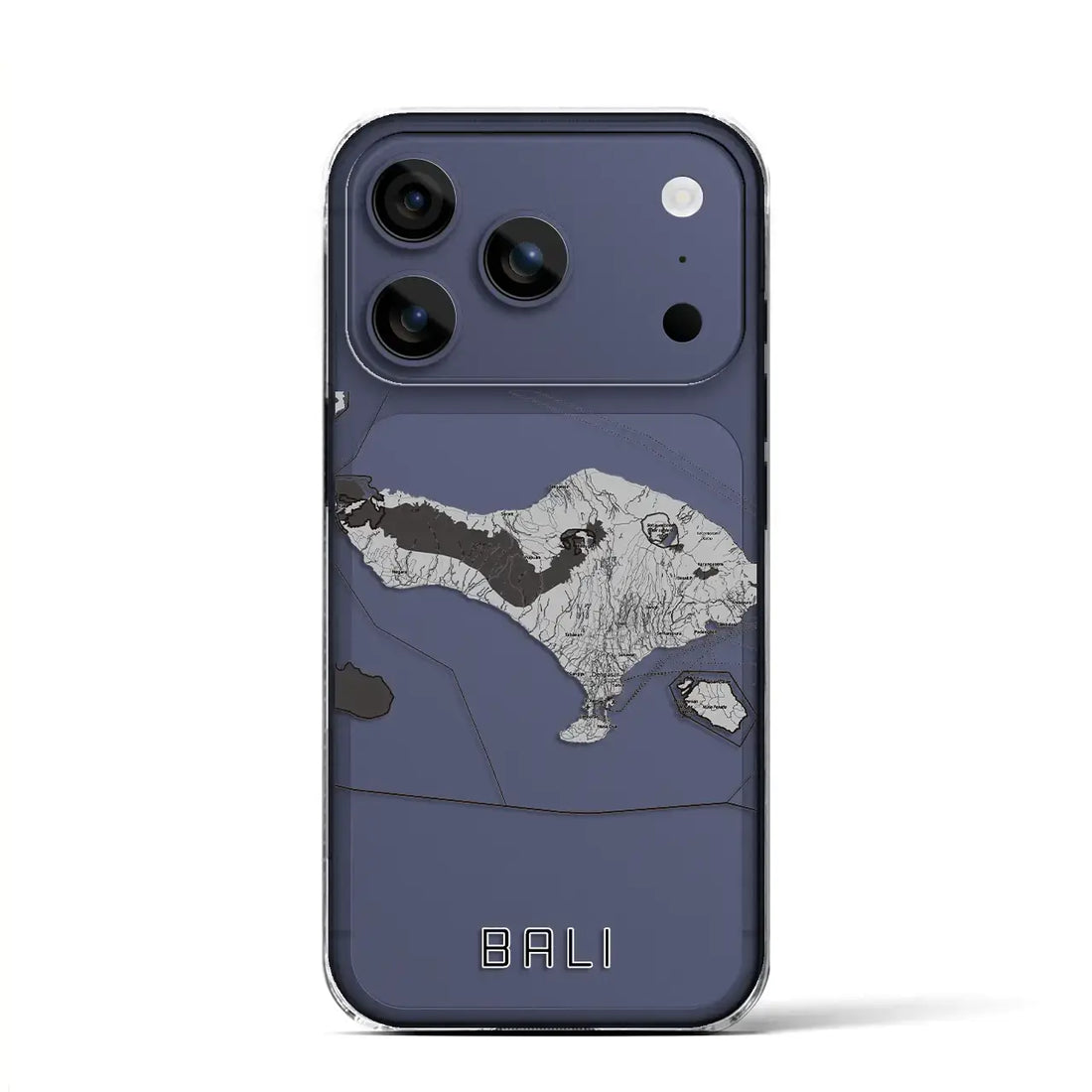 【バリ（インドネシア）】地図柄iPhoneケース（クリアタイプ）