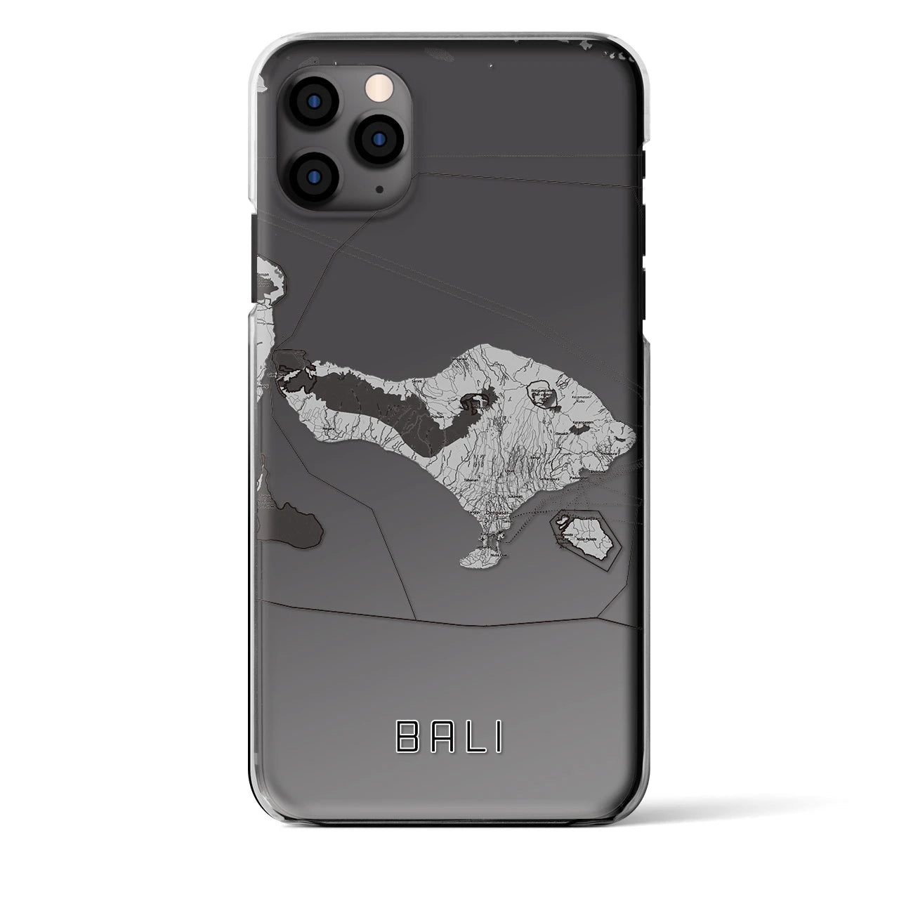 【バリ（インドネシア）】地図柄iPhoneケース（クリアタイプ）