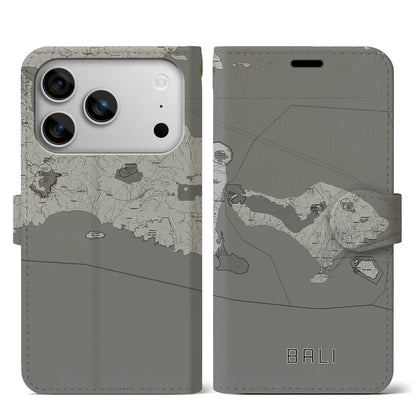 【バリ（インドネシア）】地図柄iPhoneケース（手帳タイプ）