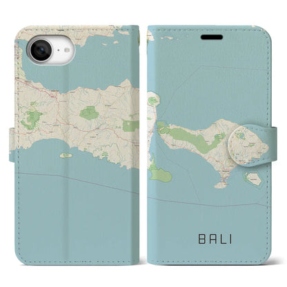 【バリ（インドネシア）】地図柄iPhoneケース（手帳タイプ）