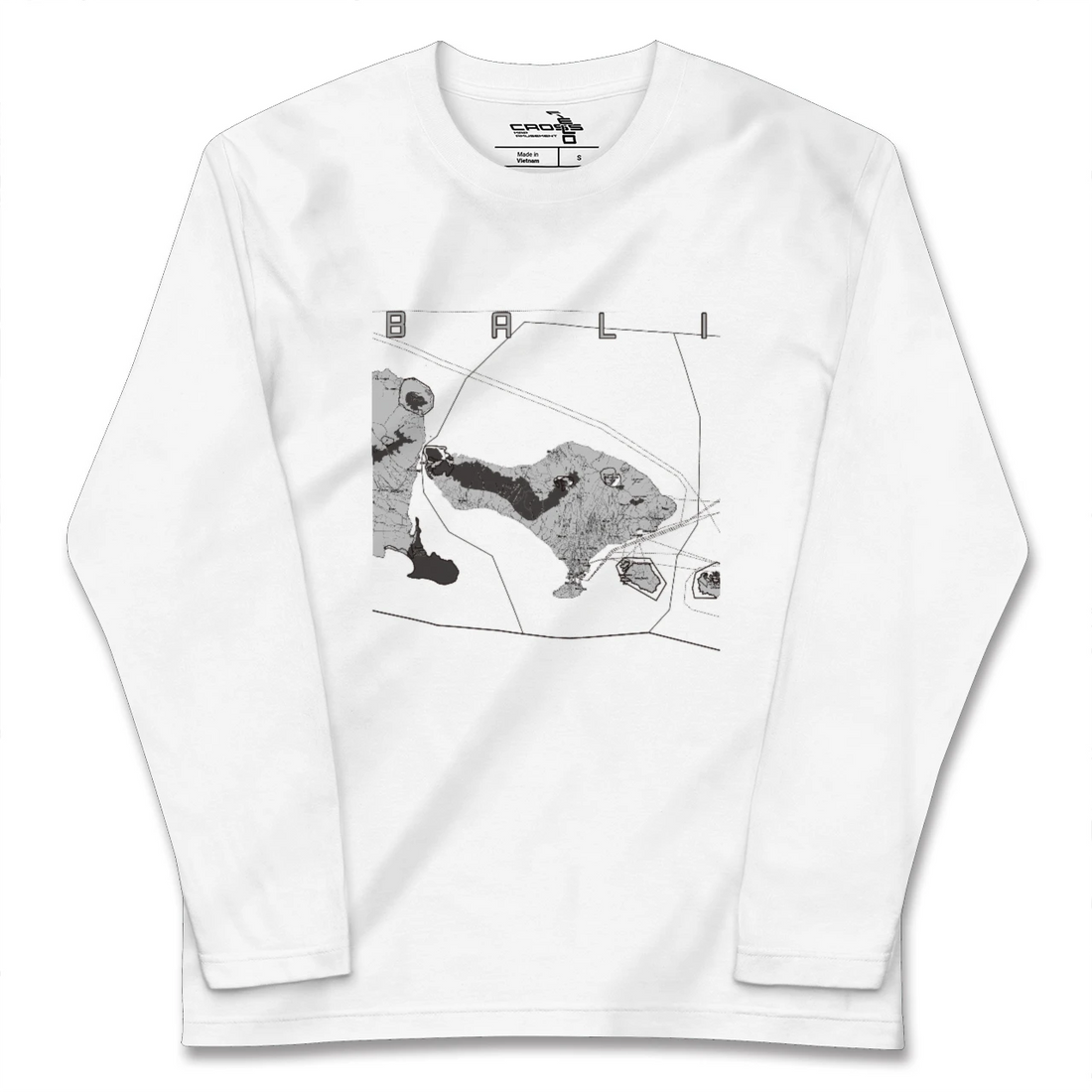 【バリ(インドネシア)】地図柄ロングスリーブTシャツ