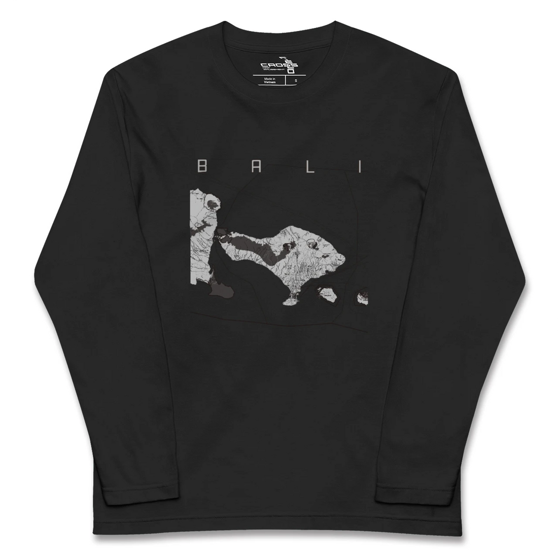 【バリ(インドネシア)】地図柄ロングスリーブTシャツ