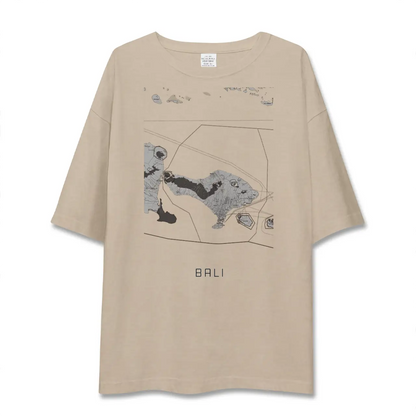 【バリ（インドネシア）】地図柄ビッグシルエットTシャツ