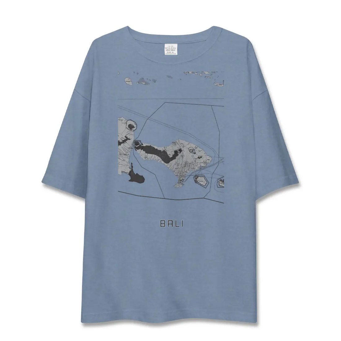 【バリ（インドネシア）】地図柄ビッグシルエットTシャツ