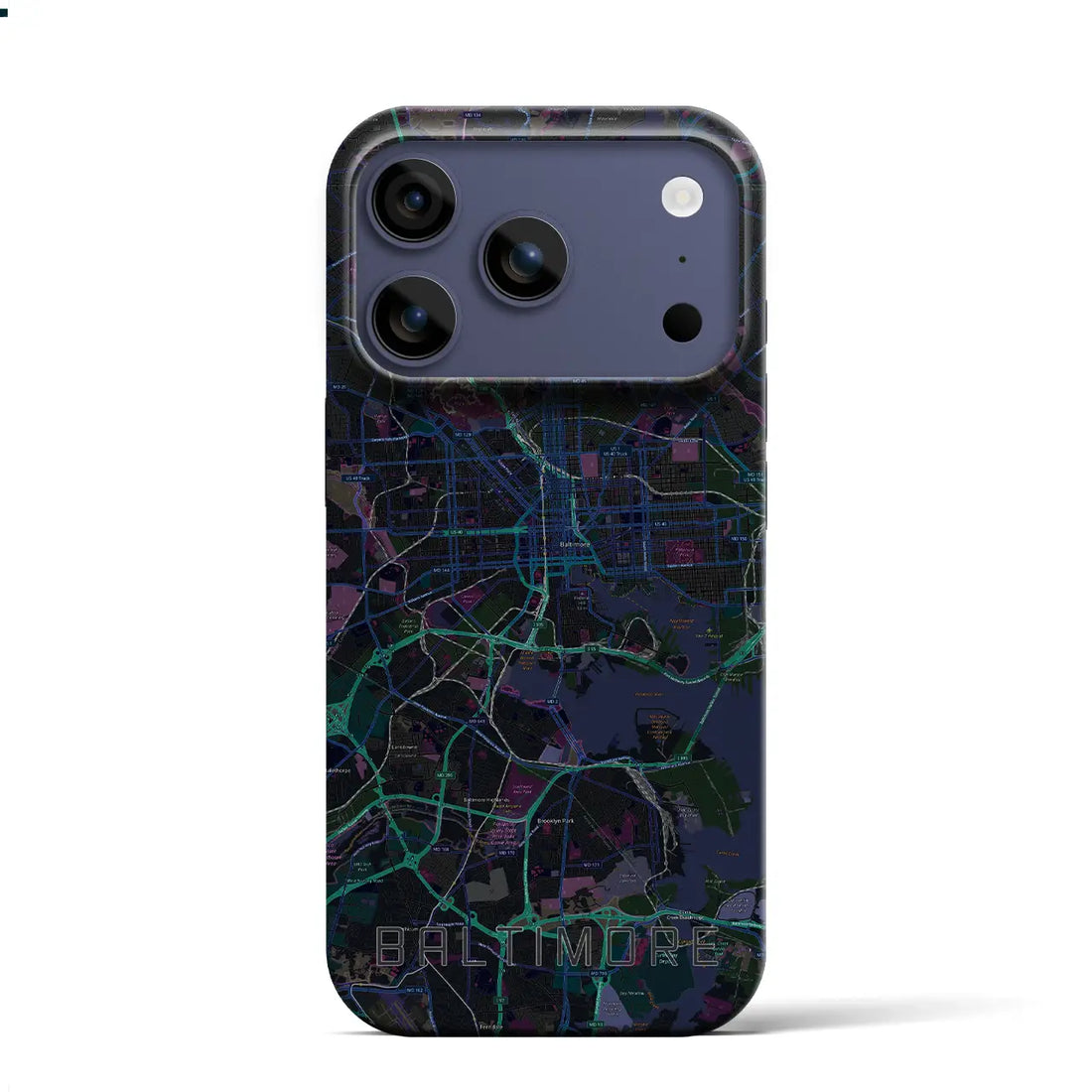 【ボルチモア（アメリカ）】地図柄iPhoneケース（バックカバータイプ）