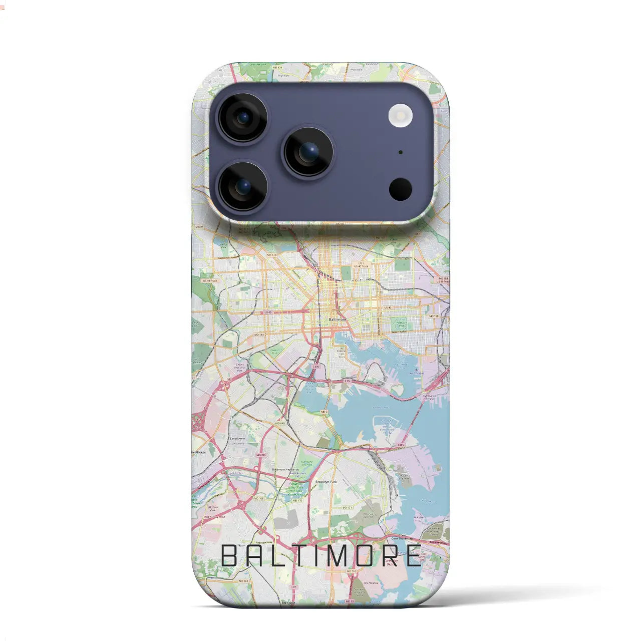 【ボルチモア（アメリカ）】地図柄iPhoneケース（バックカバータイプ）