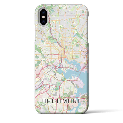 【ボルチモア（アメリカ）】地図柄iPhoneケース（バックカバータイプ）