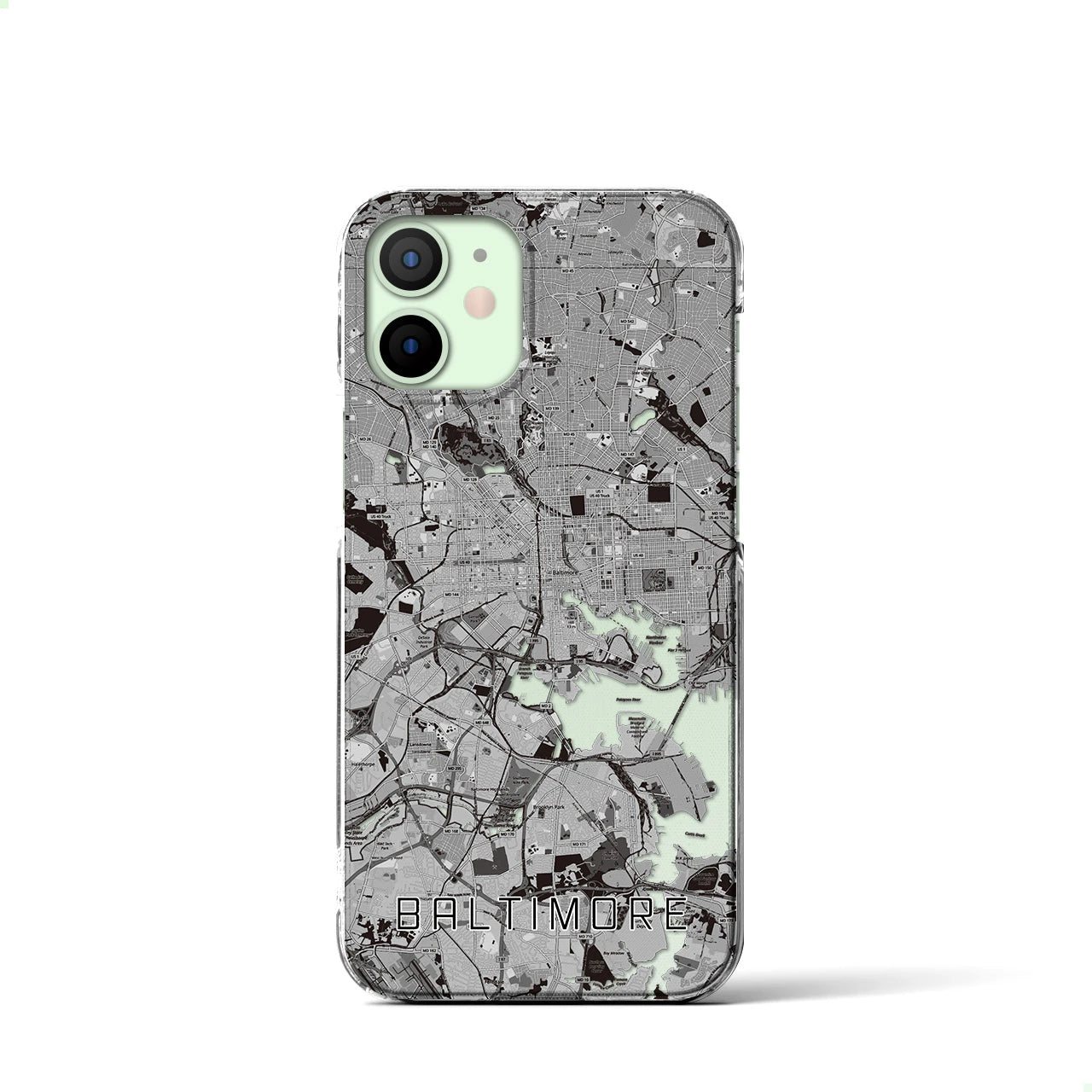 【ボルチモア（アメリカ）】地図柄iPhoneケース（クリアタイプ）