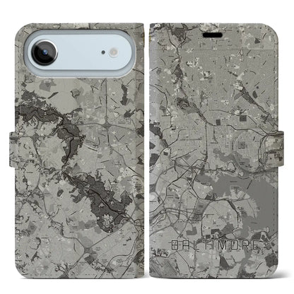 【ボルチモア（アメリカ）】地図柄iPhoneケース（手帳タイプ）