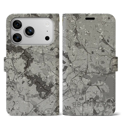 【ボルチモア（アメリカ）】地図柄iPhoneケース（手帳タイプ）