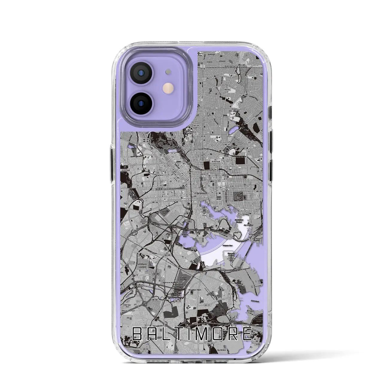 【ボルチモア（アメリカ）】地図柄iPhoneケース（MagSafeタイプ）