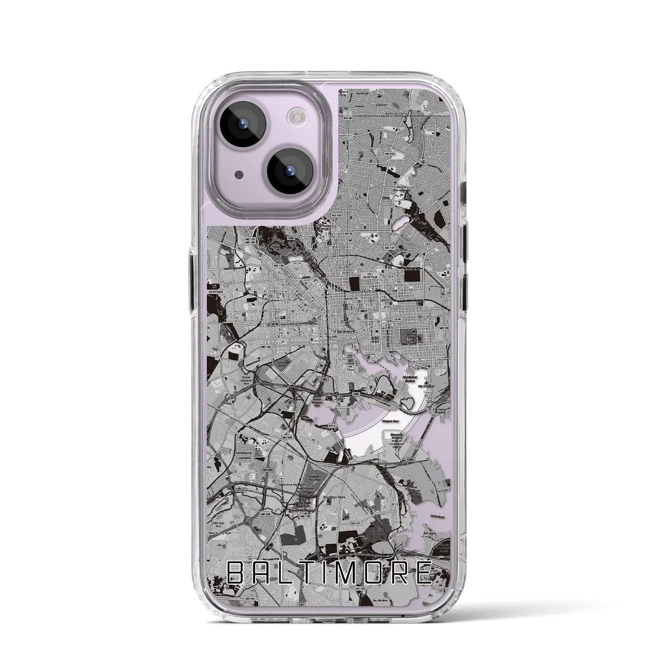 【ボルチモア（アメリカ）】地図柄iPhoneケース（MagSafeタイプ）