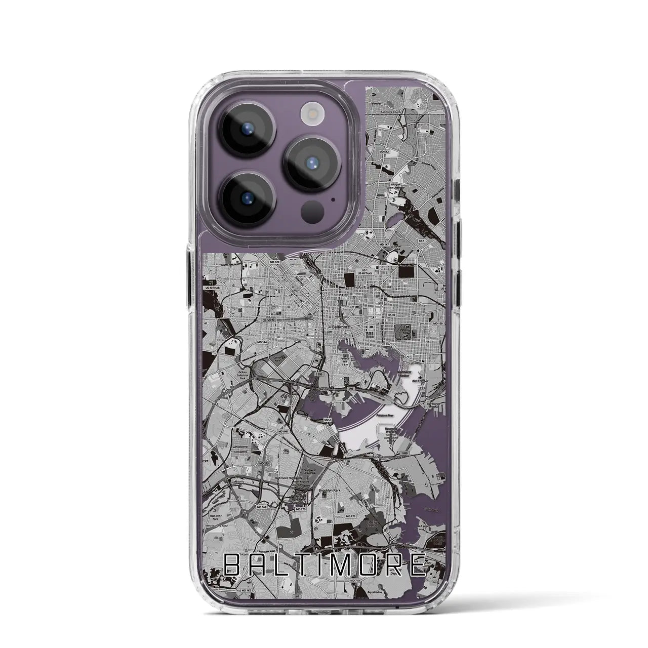 【ボルチモア（アメリカ）】地図柄iPhoneケース（MagSafeタイプ）