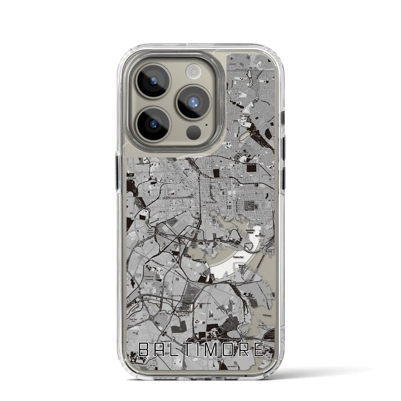 【ボルチモア（アメリカ）】地図柄iPhoneケース（MagSafeタイプ）
