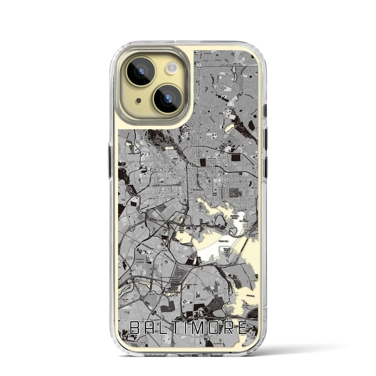 【ボルチモア（アメリカ）】地図柄iPhoneケース（MagSafeタイプ）
