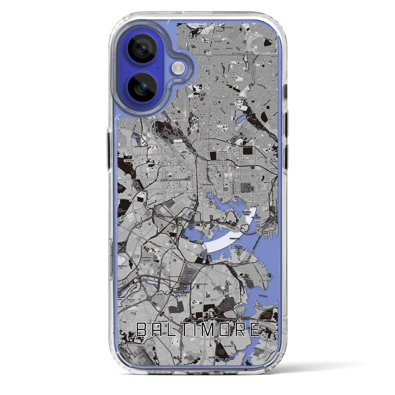 【ボルチモア（アメリカ）】地図柄iPhoneケース（MagSafeタイプ）
