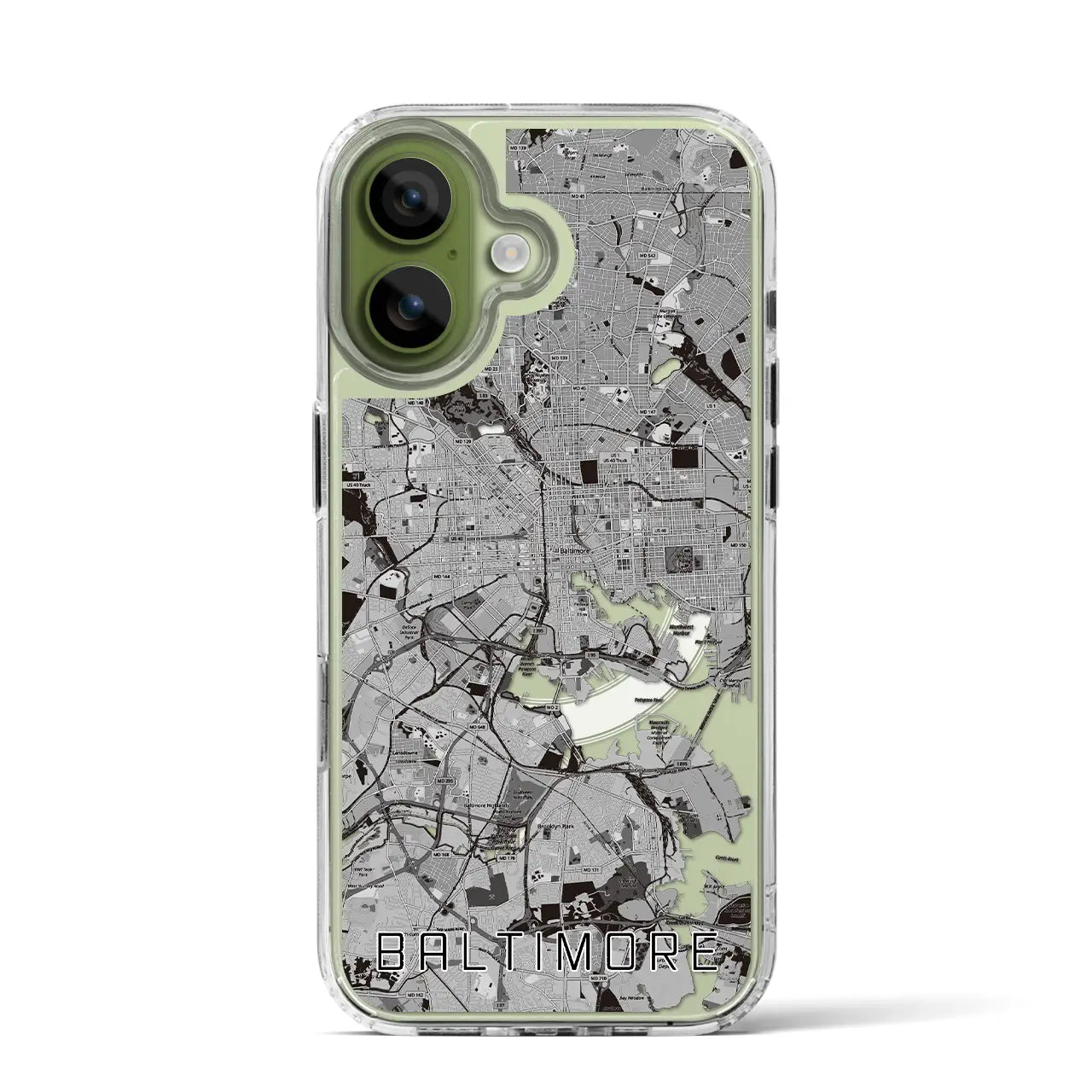 【ボルチモア（アメリカ）】地図柄iPhoneケース（MagSafeタイプ）