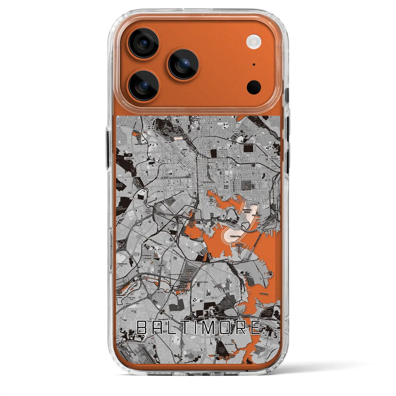 【ボルチモア（アメリカ）】地図柄iPhoneケース（MagSafeタイプ）