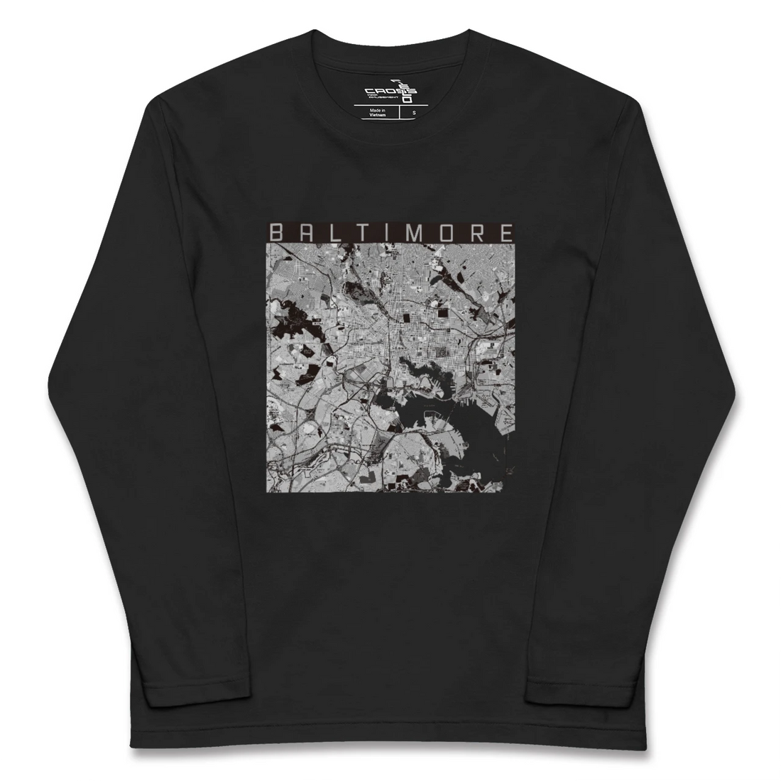【ボルチモア（アメリカ）】地図柄ロングスリーブTシャツ