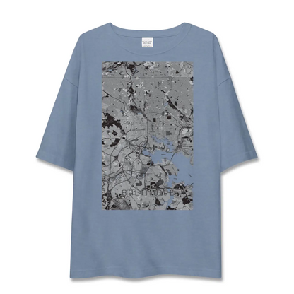 【ボルチモア（アメリカ）】地図柄ビッグシルエットTシャツ