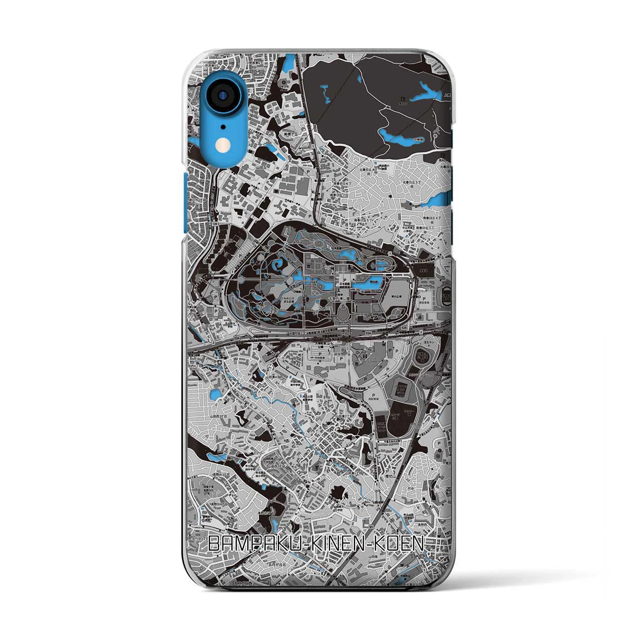 【万博記念公園（大阪府）】地図柄iPhoneケース（クリアタイプ）