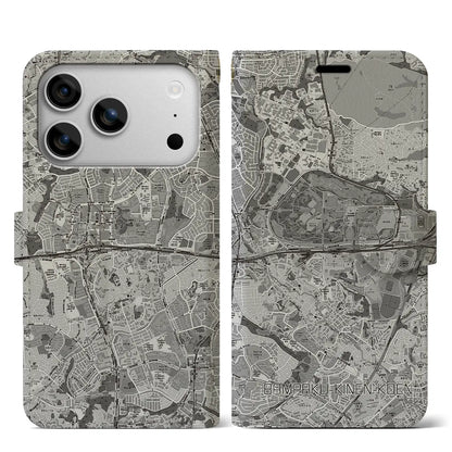 【万博記念公園（大阪府）】地図柄iPhoneケース（手帳タイプ）