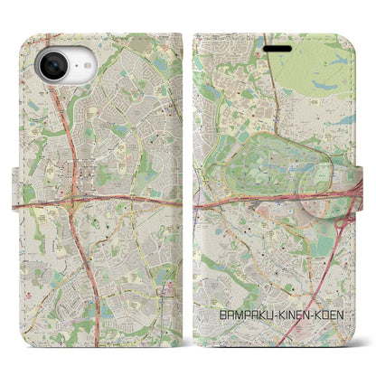 【万博記念公園（大阪府）】地図柄iPhoneケース（手帳タイプ）