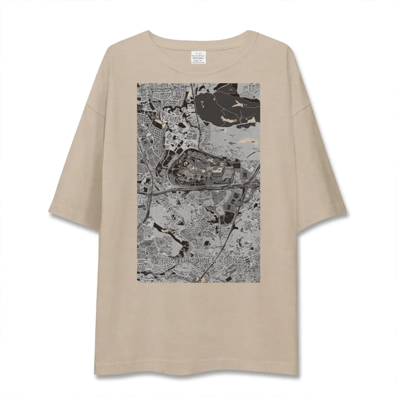 【万博記念公園（大阪府）】地図柄ビッグシルエットTシャツ