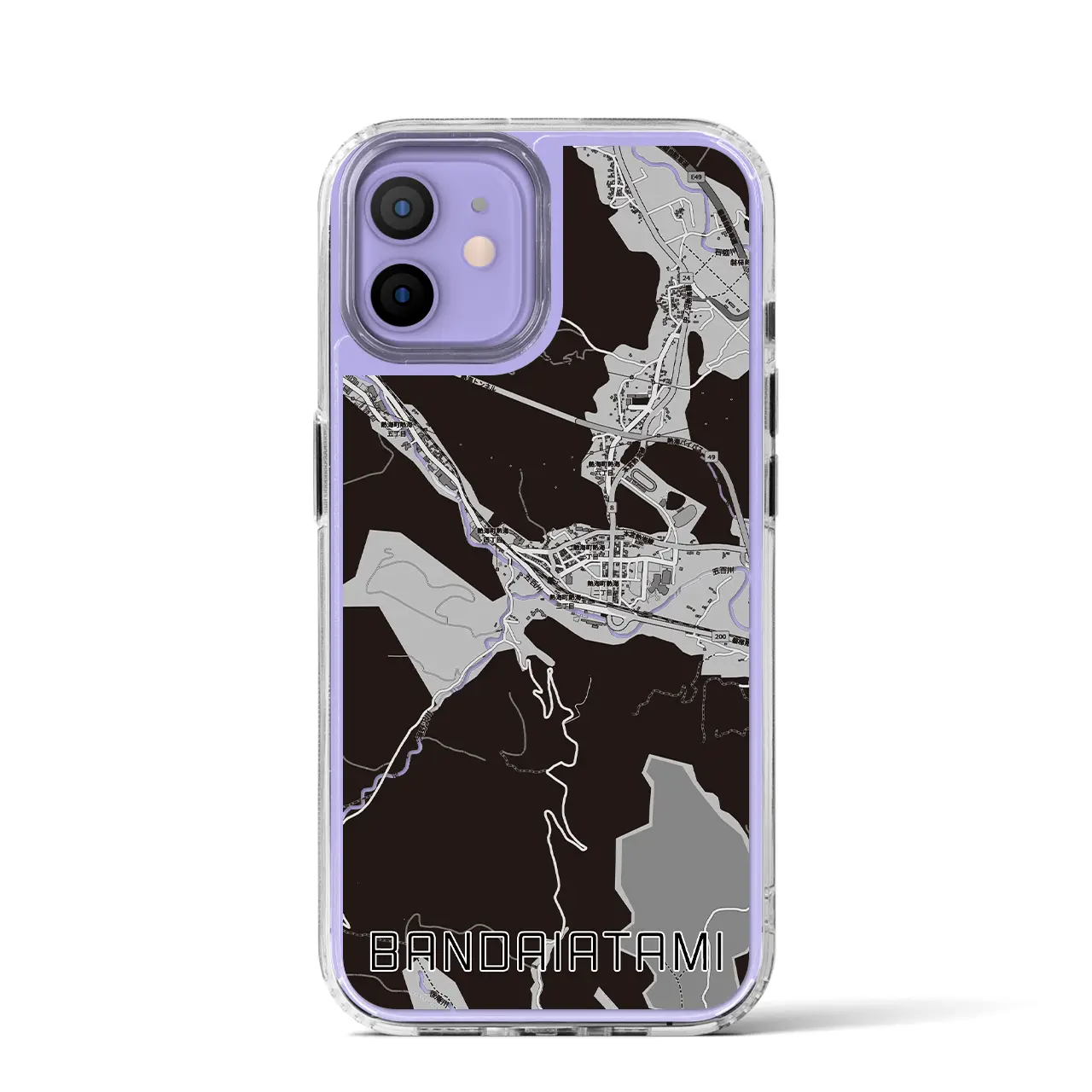 【磐梯熱海（福島県）】地図柄iPhoneケース（MagSafeタイプ）