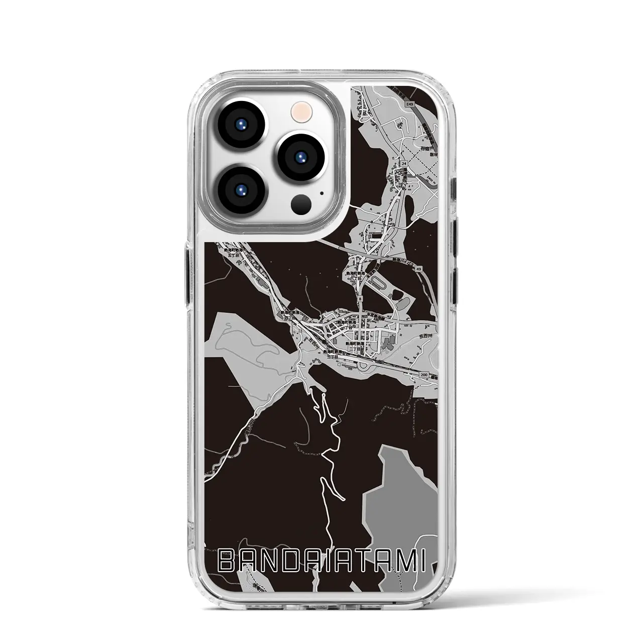 【磐梯熱海（福島県）】地図柄iPhoneケース（MagSafeタイプ）