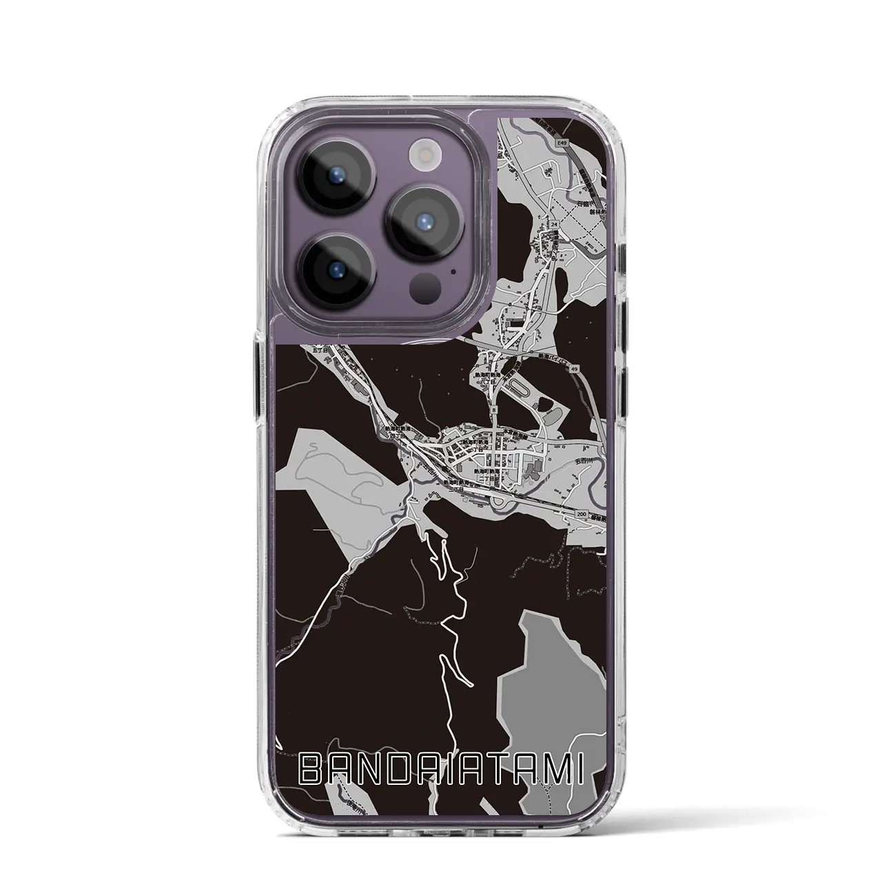 【磐梯熱海（福島県）】地図柄iPhoneケース（MagSafeタイプ）