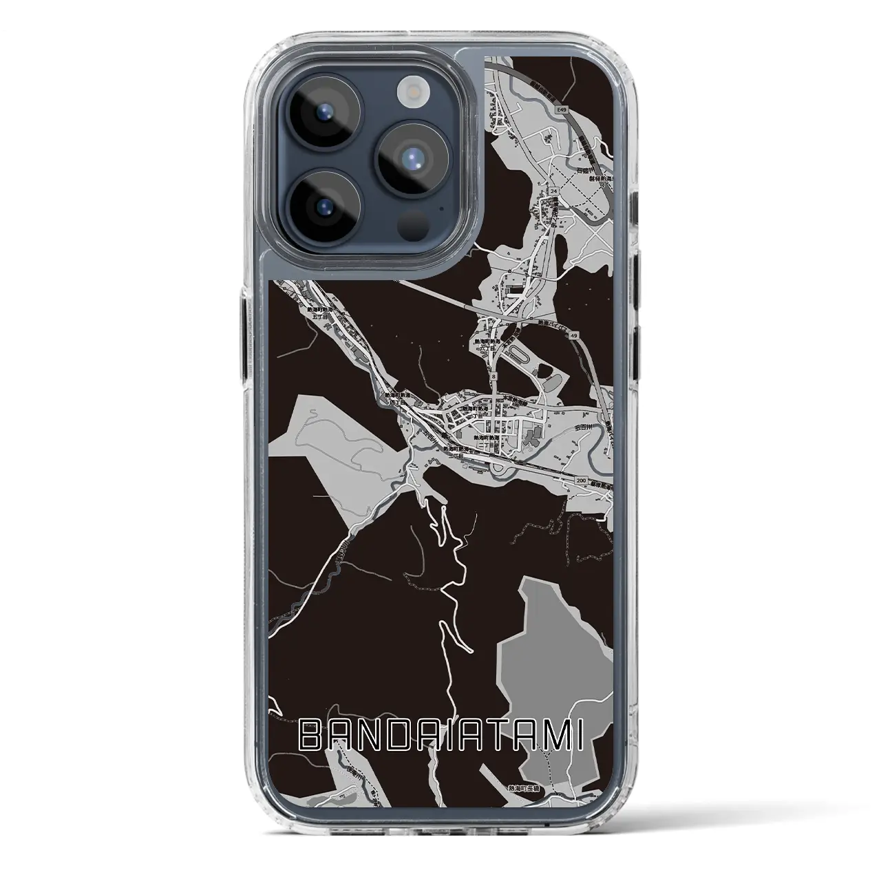 【磐梯熱海（福島県）】地図柄iPhoneケース（MagSafeタイプ）