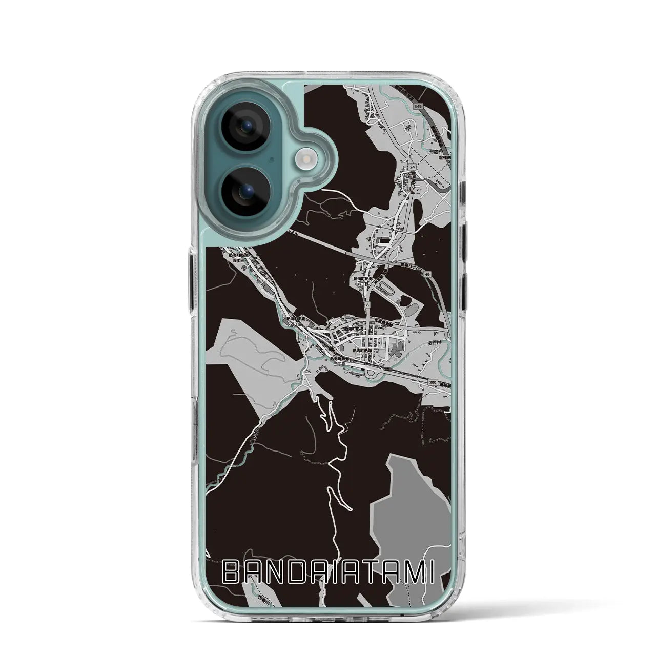 【磐梯熱海（福島県）】地図柄iPhoneケース（MagSafeタイプ）