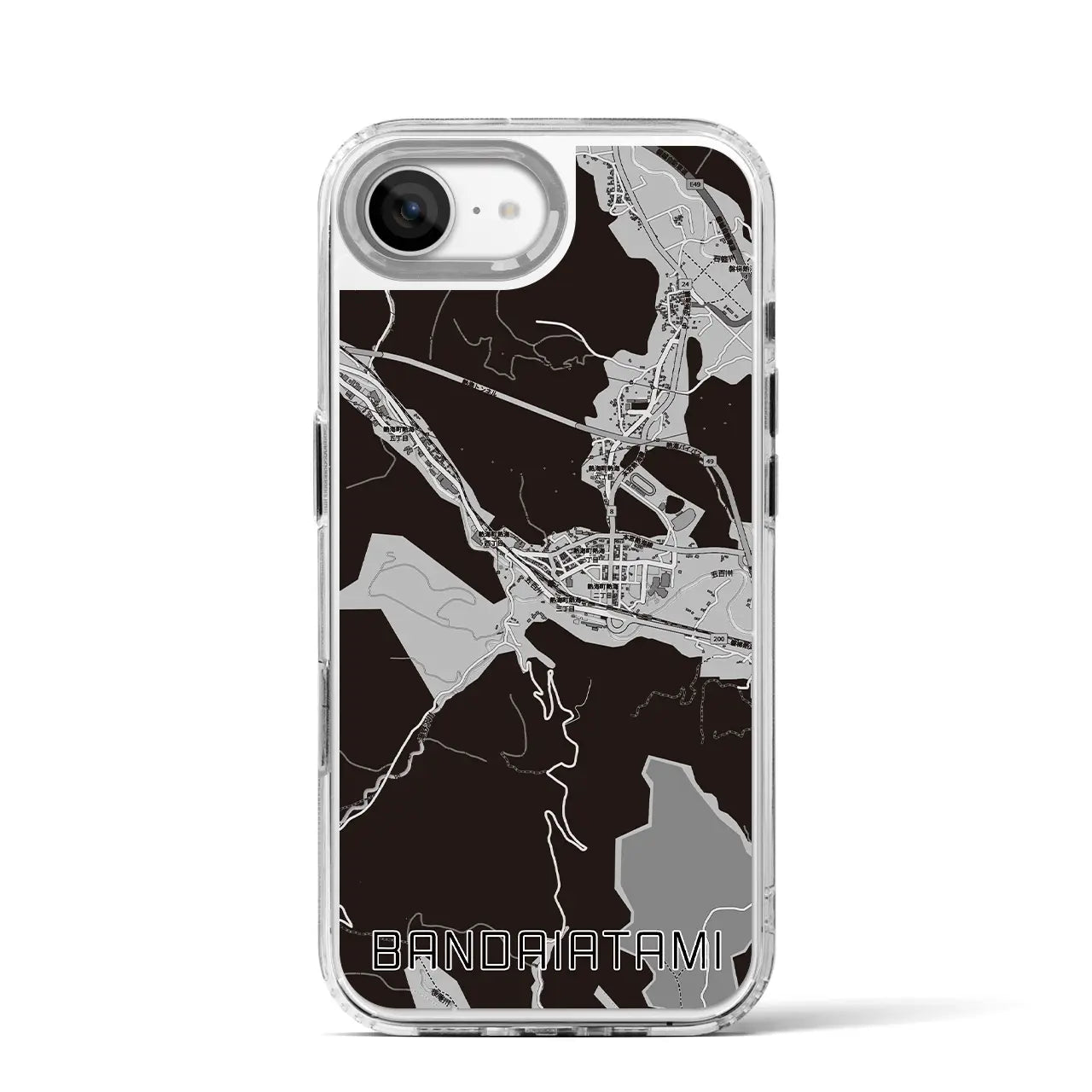 【磐梯熱海（福島県）】地図柄iPhoneケース（MagSafeタイプ）