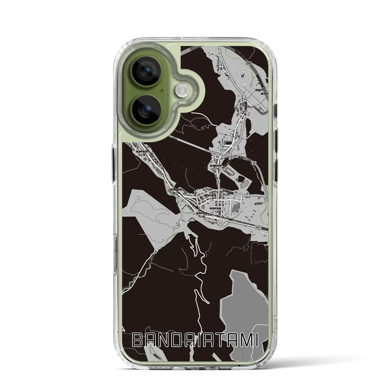 【磐梯熱海（福島県）】地図柄iPhoneケース（MagSafeタイプ）