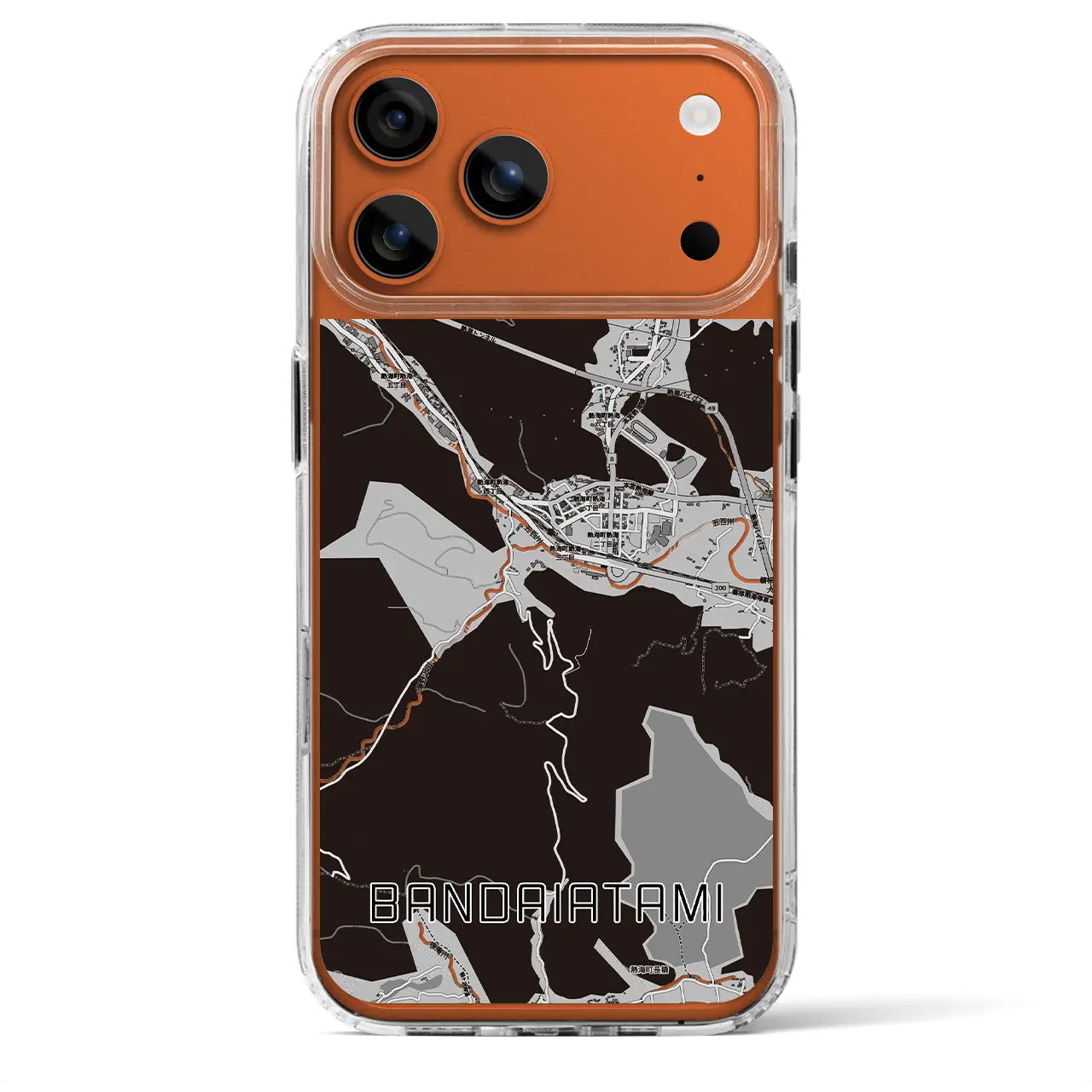 【磐梯熱海（福島県）】地図柄iPhoneケース（MagSafeタイプ）