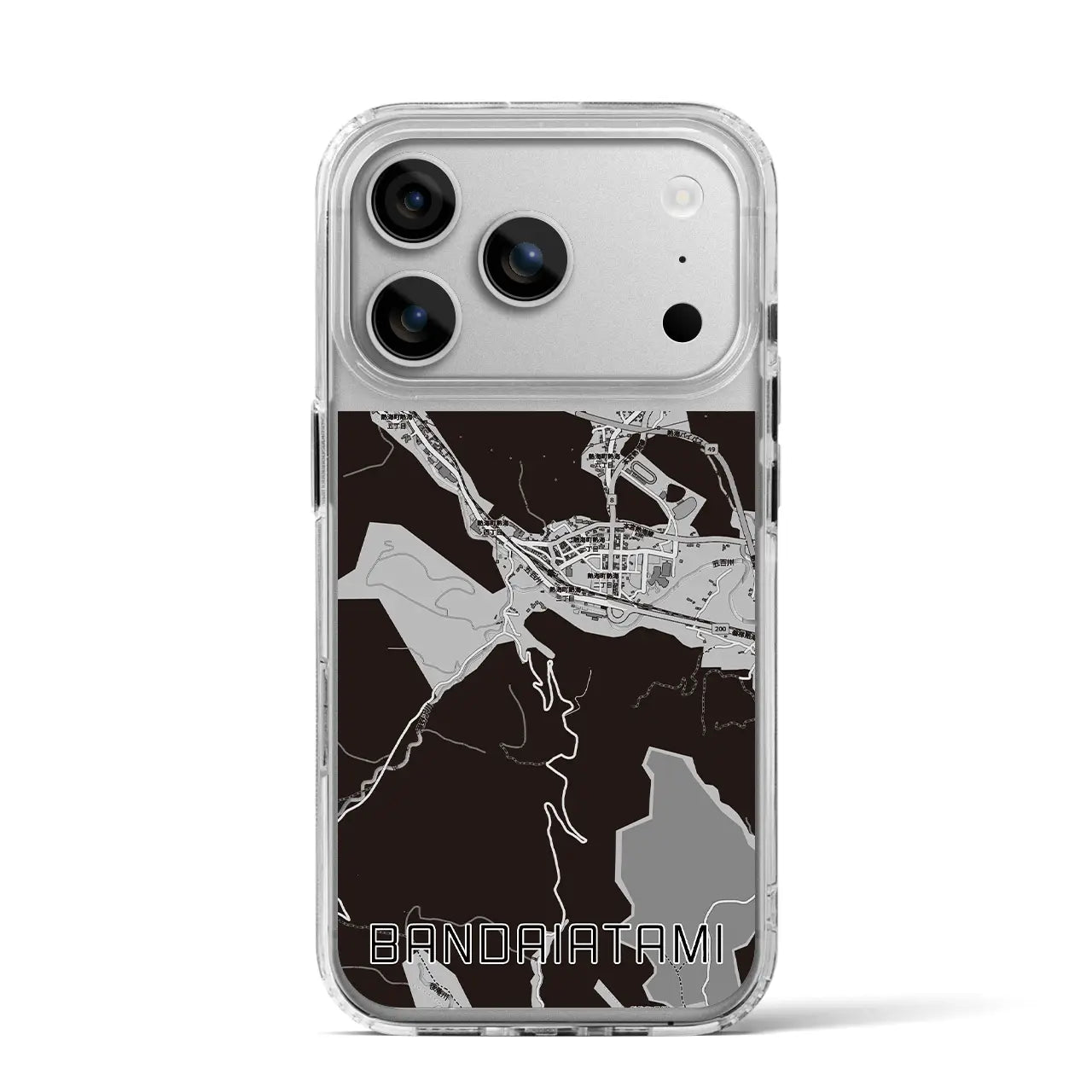 【磐梯熱海（福島県）】地図柄iPhoneケース（MagSafeタイプ）