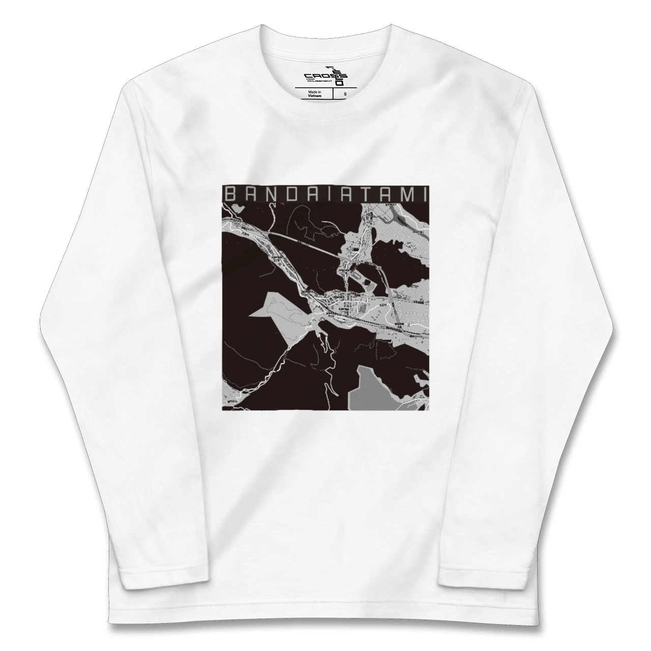 【磐梯熱海（福島県）】地図柄ロングスリーブTシャツ