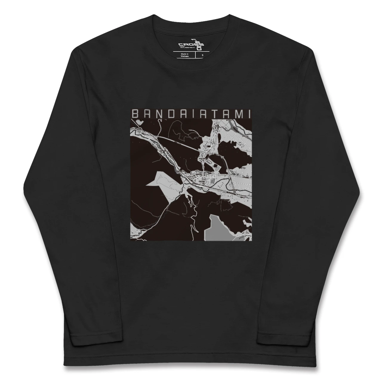【磐梯熱海（福島県）】地図柄ロングスリーブTシャツ