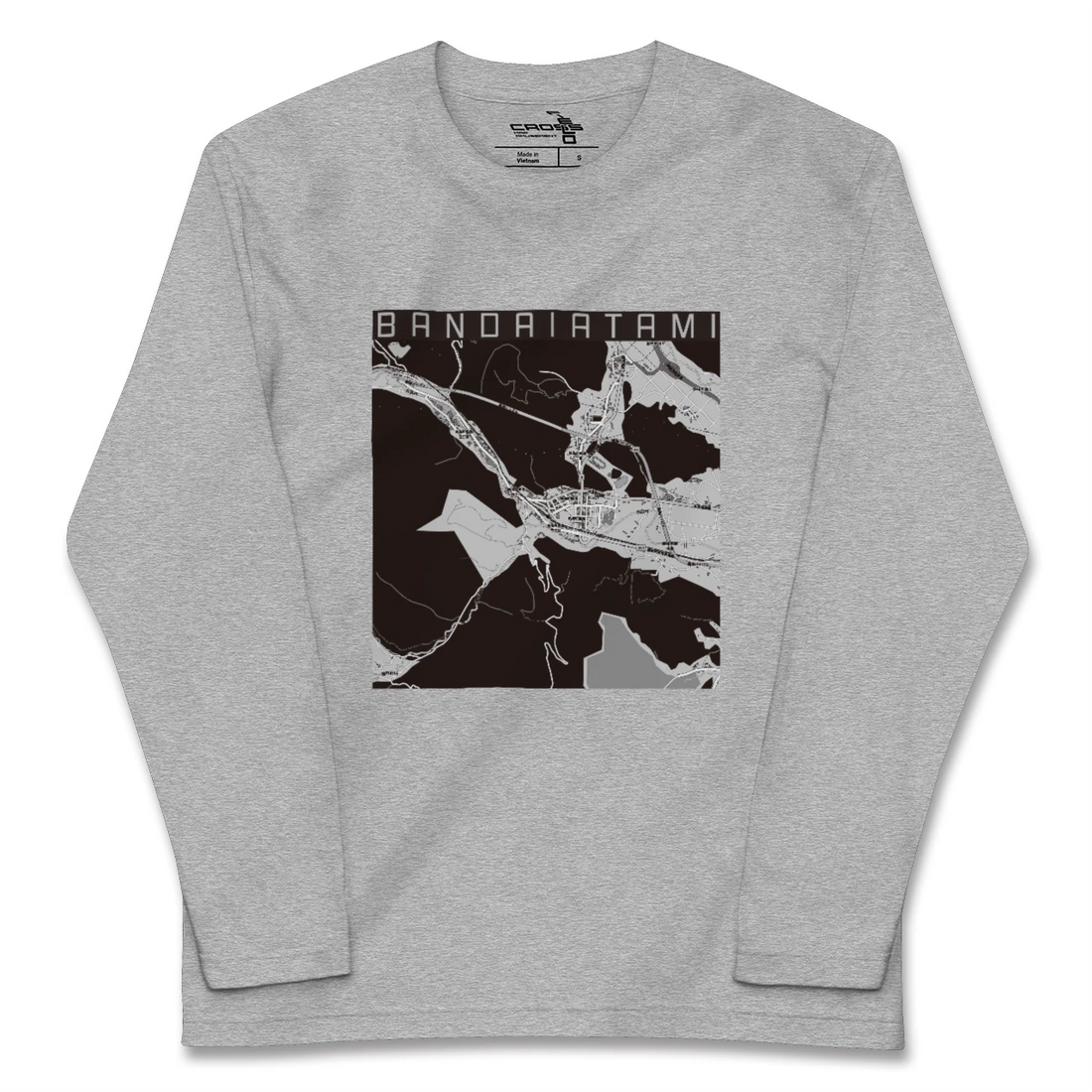 【磐梯熱海(福島県)】地図柄ロングスリーブTシャツ