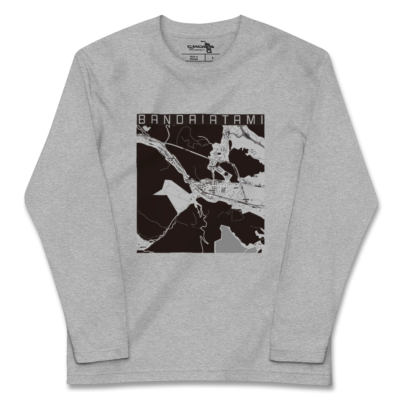 【磐梯熱海（福島県）】地図柄ロングスリーブTシャツ